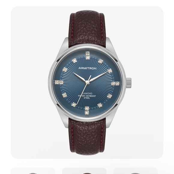 ✨ Armitron Knox™ 40mm Diamond Accent Watch – Navy/Silver/Brown (New in Box)